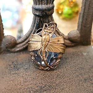 Vintage Brass Cicada Pendent